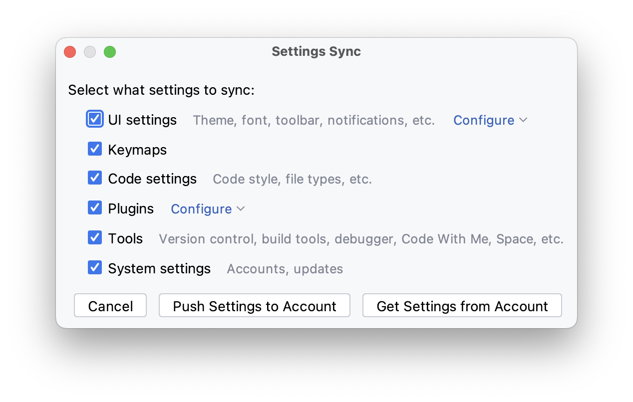 Settings Sync