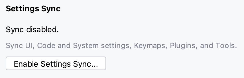 Settings Sync